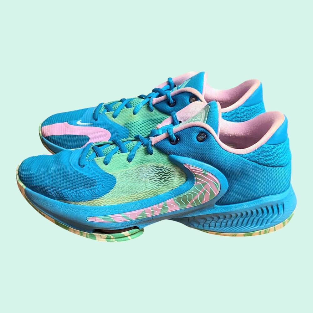 Nike Zoom Freak 4 Birthstone Basketball Shoes Men's 9.5  Laser Blue Giannis